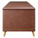 Calçadeira Baú Queen 160cm com Tachas Imperial J02 Facto Marrom - Mpozenato