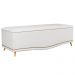 Calçadeira Baú Queen 160cm com Tachas Imperial J02 Sintético Branco - Mpozenato