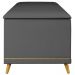 Calçadeira Baú Queen 160cm com Tachas Imperial J02 Veludo Cinza - Mpozenato