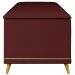 Calçadeira Baú Queen 160cm com Tachas Imperial J02 Veludo Vinho - Mpozenato