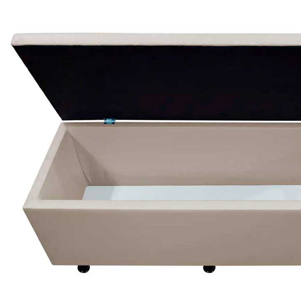Calçadeira Baú Solteiro 90cm Estofada Liz S05 Sintético Bege - Mpozenato