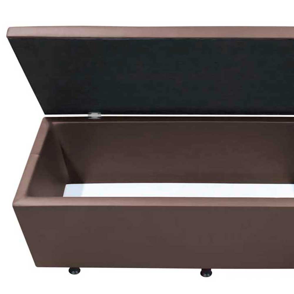 Calçadeira Baú Solteiro 90cm Estofada Liz S05 Sintético Marrom - Mpozenato