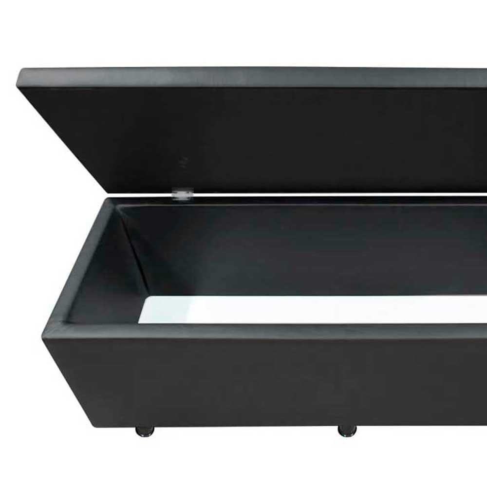 Calçadeira Baú Solteiro 90cm Estofada Liz S05 Sintético Preto - Mpozenato