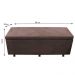 Calçadeira Baú Solteiro 90cm Estofada Liz S05 Suede Bordado Marrom - Mpozenato