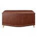Calçadeira Baú Solteiro 90cm com Tachas Imperial J02 Facto Marrom - Mpozenato