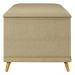 Calçadeira Baú Solteiro 90cm com Tachas Imperial J02 Linho Areia - Mpozenato