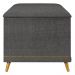 Calçadeira Baú Solteiro 90cm com Tachas Imperial J02 Linho Grafite - Mpozenato