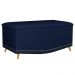 Calçadeira Baú Solteiro 90cm com Tachas Imperial J02 Veludo Azul - Mpozenato