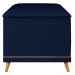 Calçadeira Baú Solteiro 90cm com Tachas Imperial J02 Veludo Azul - Mpozenato