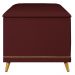 Calçadeira Baú Solteiro 90cm com Tachas Imperial J02 Veludo Vinho - Mpozenato
