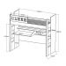 Cama Alta com Escrivaninha Escada Bilateral Faces F04 Branco - Mpozenato