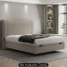 Cama Casal Flutuante Baú Cabeceira 140cm Fly S05 Linho Bege - Mpozenato