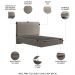 Cama Casal Flutuante Baú Cabeceira 140cm Fly S05 Linho Bege - Mpozenato
