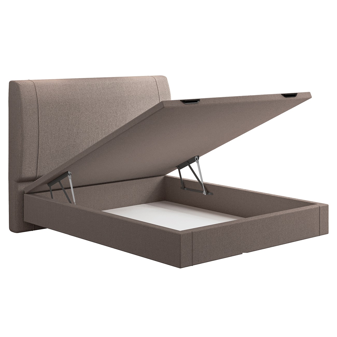 Cama Casal Flutuante Baú Cabeceira 140cm Fly S05 Linho Bege - Mpozenato