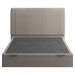Cama Casal Flutuante Baú Cabeceira 140cm Fly S05 Linho Bege - Mpozenato