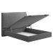 Cama Casal Flutuante Baú Cabeceira 140cm Fly S05 Linho Cinza - Mpozenato