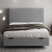 Cama Casal Flutuante Baú Cabeceira 140cm Fly S05 Linho Cinza - Mpozenato