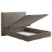 Cama Casal Flutuante Baú Cabeceira 140cm Fly S05 Linho Marrom - Mpozenato