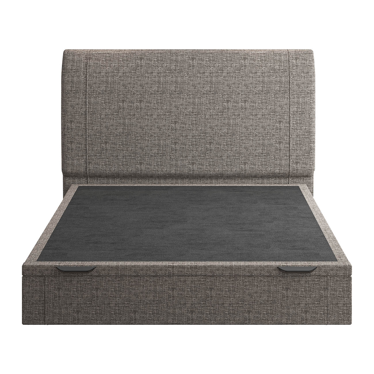Cama Casal Flutuante Baú Cabeceira 140cm Fly S05 Linho Marrom - Mpozenato