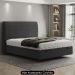 Cama Casal Flutuante Baú Cabeceira 140cm Fly S05 Linho Preto - Mpozenato