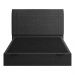 Cama Casal Flutuante Baú Cabeceira 140cm Fly S05 Linho Preto - Mpozenato