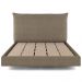 Cama Casal Flutuante Com Cabeceira 140cm Lyra S05 Linho Marrom - Mpozenato