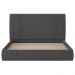 Cama Casal Flutuante Com Cabeceira 140cm Lyra S05 Linho Preto - Mpozenato