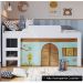Cama Elevada Com Cortina Alegria Meu Fofinho A05 Branco - Mpozenato