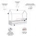 Cama Infantil Casinha Com 2 Gavetas Infix C06 Branco - Mpozenato
