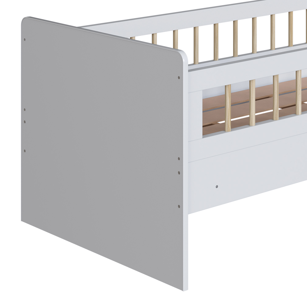 Cama Infantil Com Escorregador Lumiar C06 Branco - Mpozenato