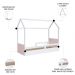 Cama Infantil Montessoriana Casinha Infix C06 Branco/Rosa - Mpozenato