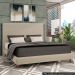 Cama King Base Box 193x203cm Pés Madeira Cold P02 Veludo Bege - Mpozenato