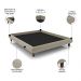 Cama King Base Box 193x203cm Pés Madeira Cold P02 Veludo Bege - Mpozenato
