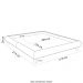 Cama King Base Box 193x203cm Pés Madeira Cold P02 Veludo Bege - Mpozenato