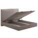 Cama King Flutuante Baú Cabeceira 195cm Fly S05 Linho Bege - Mpozenato