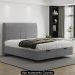 Cama King Flutuante Baú Cabeceira 195cm Fly S05 Linho Cinza - Mpozenato