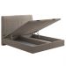 Cama King Flutuante Baú Cabeceira 195cm Fly S05 Linho Marrom - Mpozenato