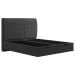 Cama Queen Flutuante Baú Cabeceira 160cm Fly S05 Linho Preto - Mpozenato