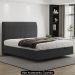 Cama Queen Flutuante Baú Cabeceira 160cm Fly S05 Linho Preto - Mpozenato