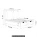 Cama Queen Flutuante Baú Cabeceira 160cm Fly S05 Linho Preto - Mpozenato