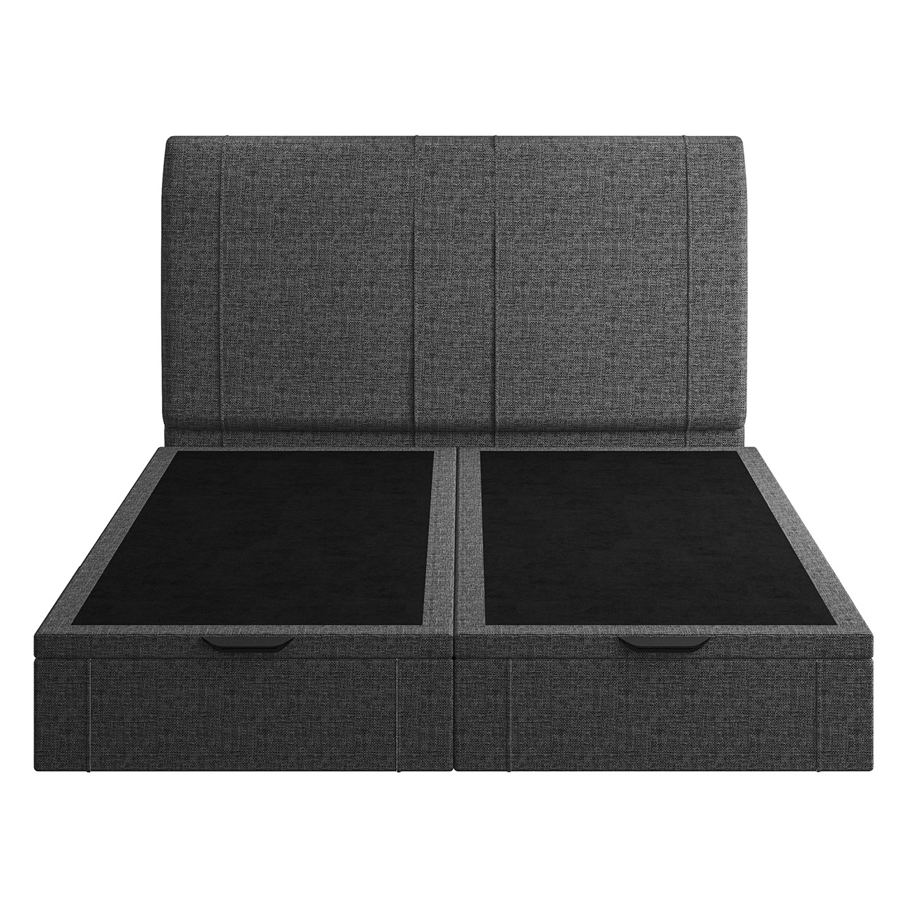 Cama Queen Flutuante Baú Cabeceira 160cm Fly S05 Linho Preto - Mpozenato