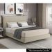 Cama Queen Flutuante Com Cabeceira 160cm Lyra S05 Linho Bege - Mpozenato