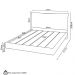 Cama Queen Flutuante Com Cabeceira 160cm Lyra S05 Linho Bege - Mpozenato