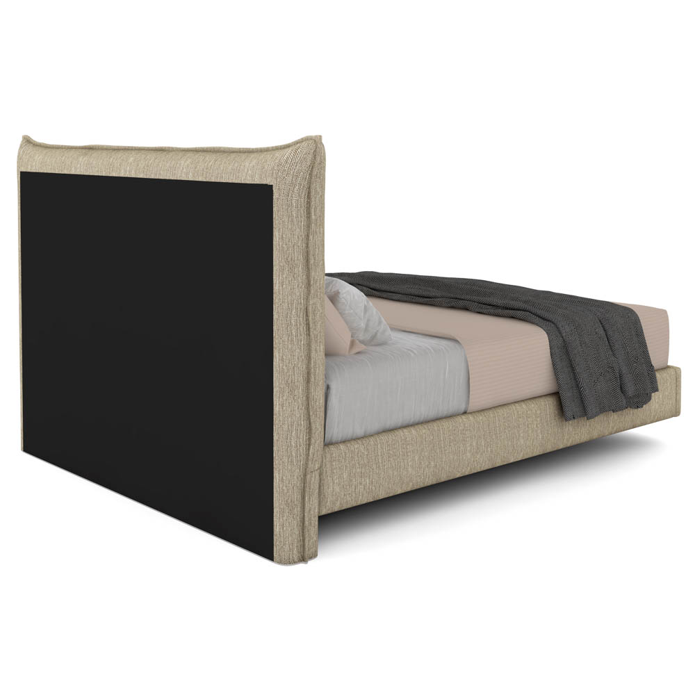 Cama Queen Flutuante Com Cabeceira 160cm Lyra S05 Linho Bege - Mpozenato