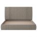 Cama Queen Flutuante Com Cabeceira 160cm Lyra S05 Linho Marrom - Mpozenato