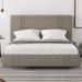 Cama Queen Flutuante Com Cabeceira 160cm Lyra S05 Linho Marrom - Mpozenato