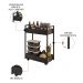 Carrinho Gourmet de Apoio Industrial 2 Prateleiras Sara M24 Preto - Mpozenato
