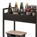Carrinho Gourmet de Apoio Industrial 2 Prateleiras Sara M24 Preto - Mpozenato