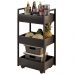 Carrinho Gourmet de Apoio Industrial 3 Prateleiras Liss M24 Preto - Mpozenato