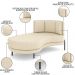Chaise Longue Divã 163cm Braço Direito Logus D06 Linho Creme - Mpozenato
